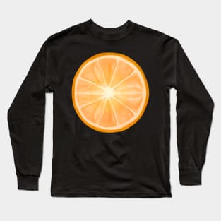 Orange Citrus Circle Slice Long Sleeve T-Shirt